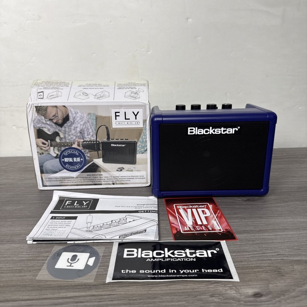 Blackstar Fly 3 Mini Guitar Amplifier - Royal Blue
